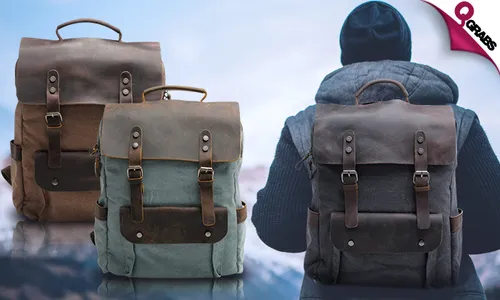 Vintage Canvas Leather Backpacks!